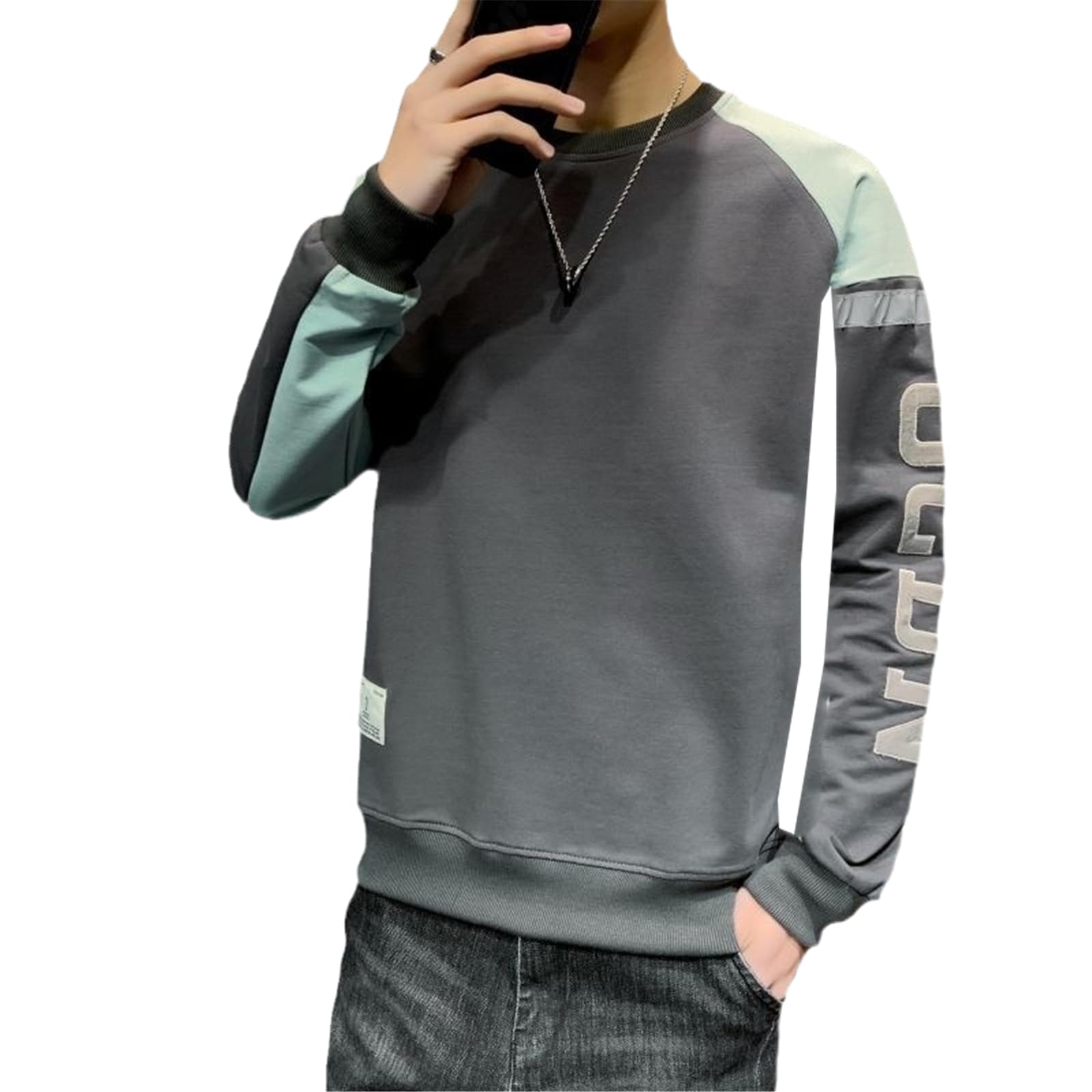 Sweat-shirts pour hommes hauts de mi-saison vêtements amples casual - 8