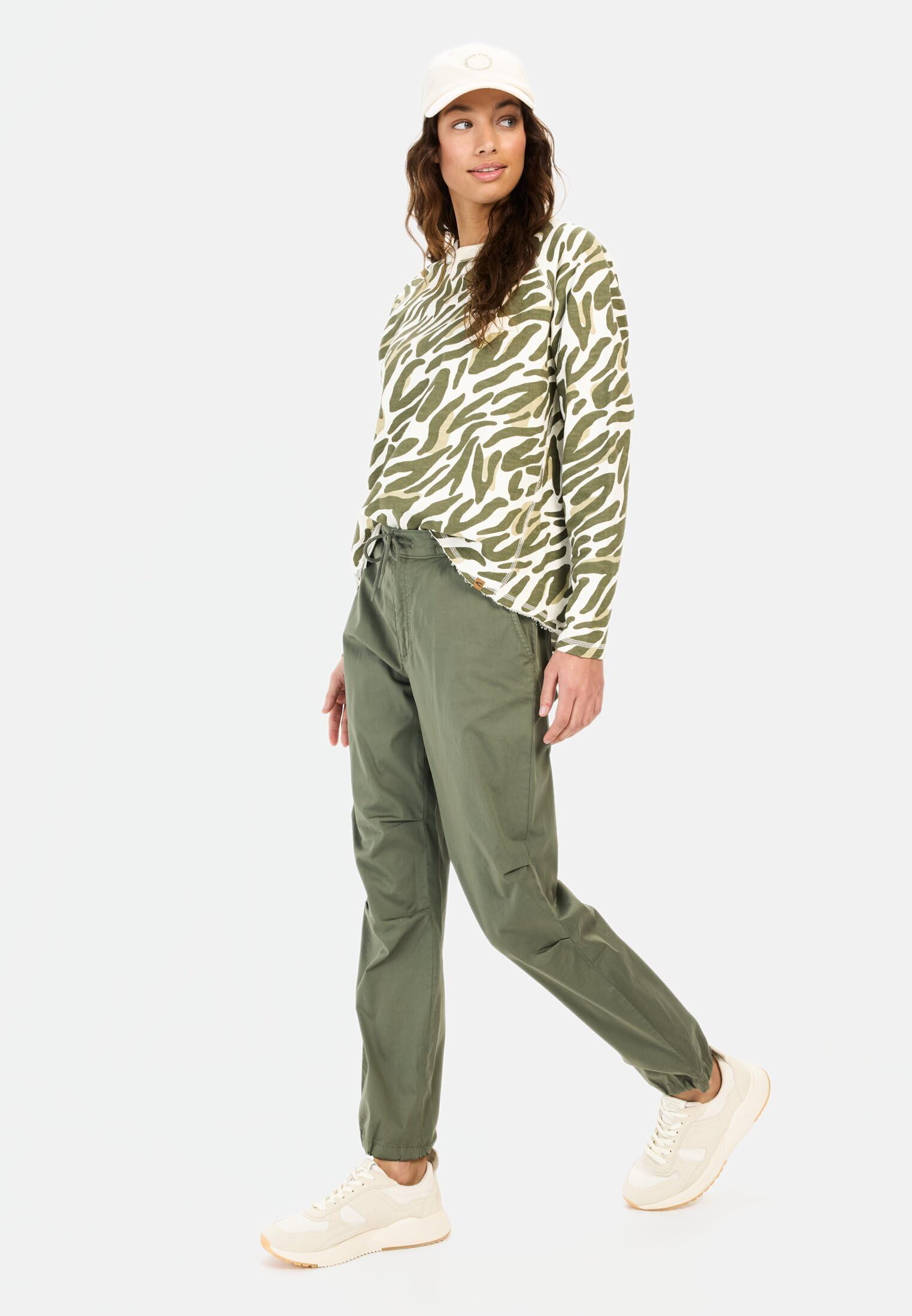 camel active Damskie spodnie casual z mieszanki bawełny
