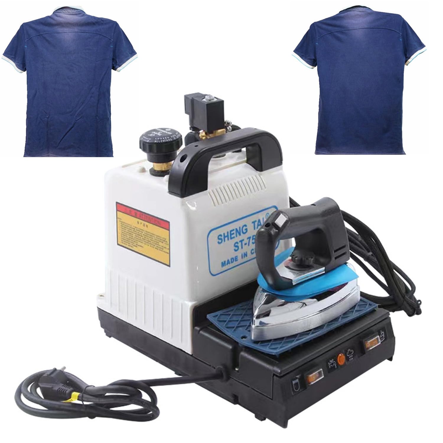 ZenHailure High Power 1600w Steam Iron Boiler Unit with 2l Reservoir,Accurate Pressure Gauge Setting,Drip-Proof Structure Delivering Consistent Powerful Steam for Mass Professional Garment Pressing