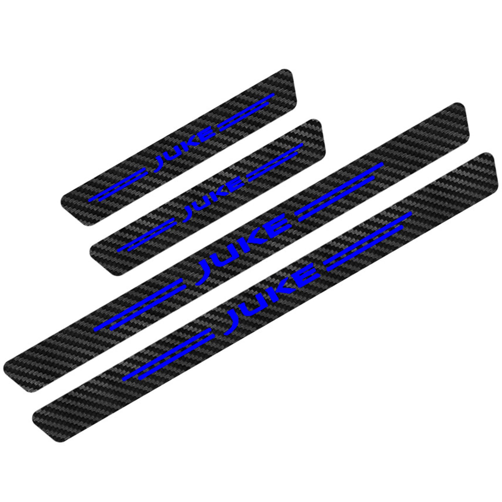 JYMLOV 4pcs Car Door Sill Protector Strips Carbon Fiber Threshold Protective Film Kick Plate Cover Sticker for Nis-san Car Accessories,Juke Blue