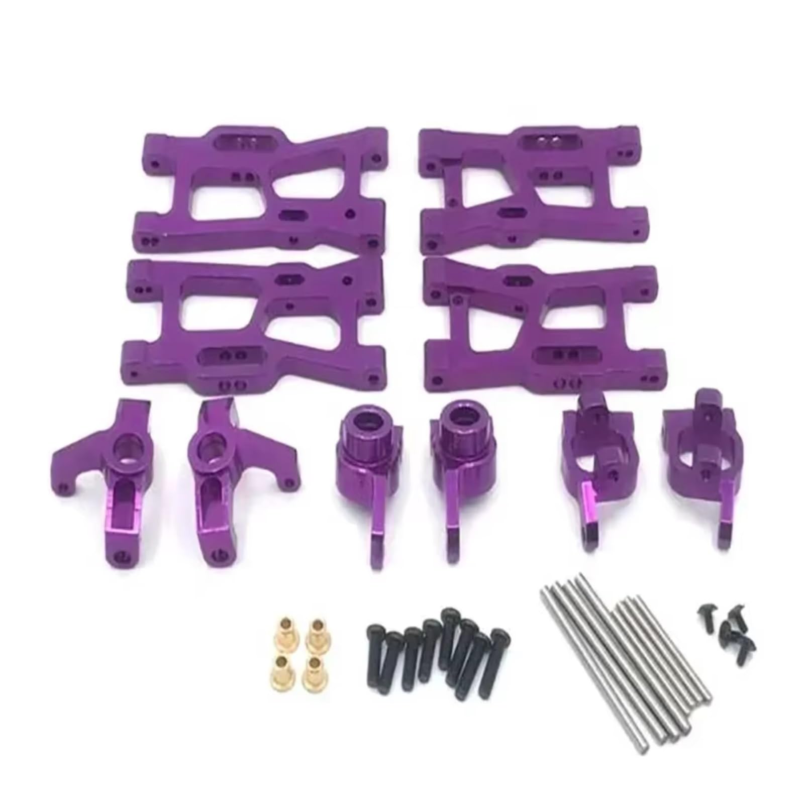 Knuckle sterujące RC do WLtoys 124018 124019 144001 metalowe przednie ramię wahacz przedni kubek kierownicy C do tylnego koła RC części samochodowych zamiennik zastosowania (fioletowy)