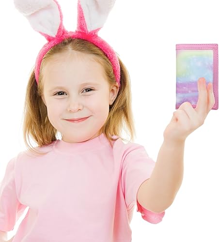 Miniatura 3 de AI-DEE RFID Trifold lona al aire libre de la historieta de la cartera para los niñosdelgado bolsillo frontal cartera con cremallera, Postre, Cartera