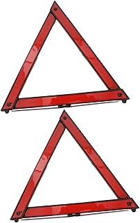 ibasenice 2Pcs Sinal De Aviso Kit De Segurança Rodoviária Triângulo De Segurança Rodoviária Triângulo Reflexivo Kit De Triângulo De Carro Kits De Carro Logotipo Os Carros Carcan Triângulo