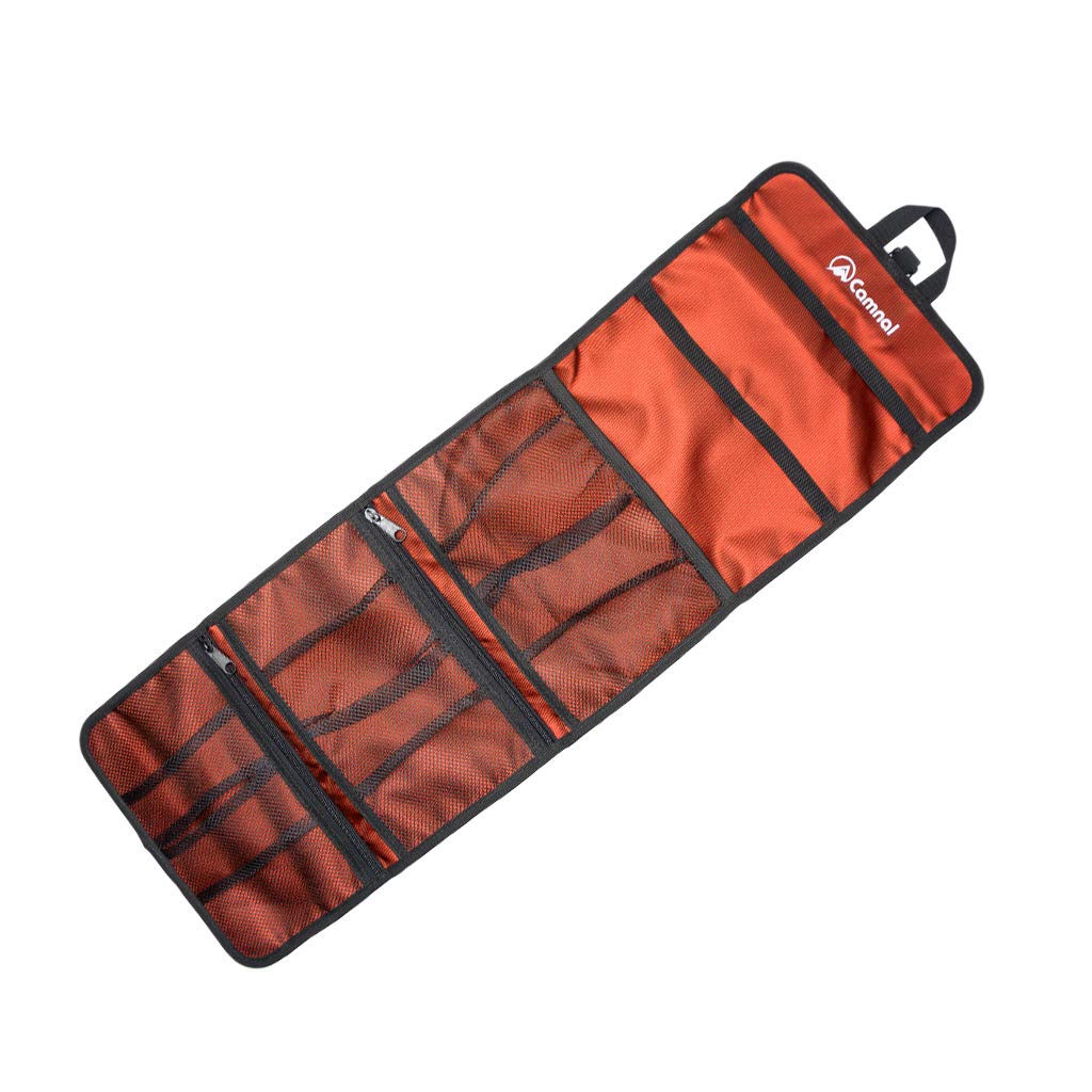 CUTICATE Sacca Porta Moschettone per Arrampicata su Roccia, Borsa per Roll-up per Ferramenta, Custodia per Appendere, Organizzare Gadget per Alpinismo Ascenden - Arancia