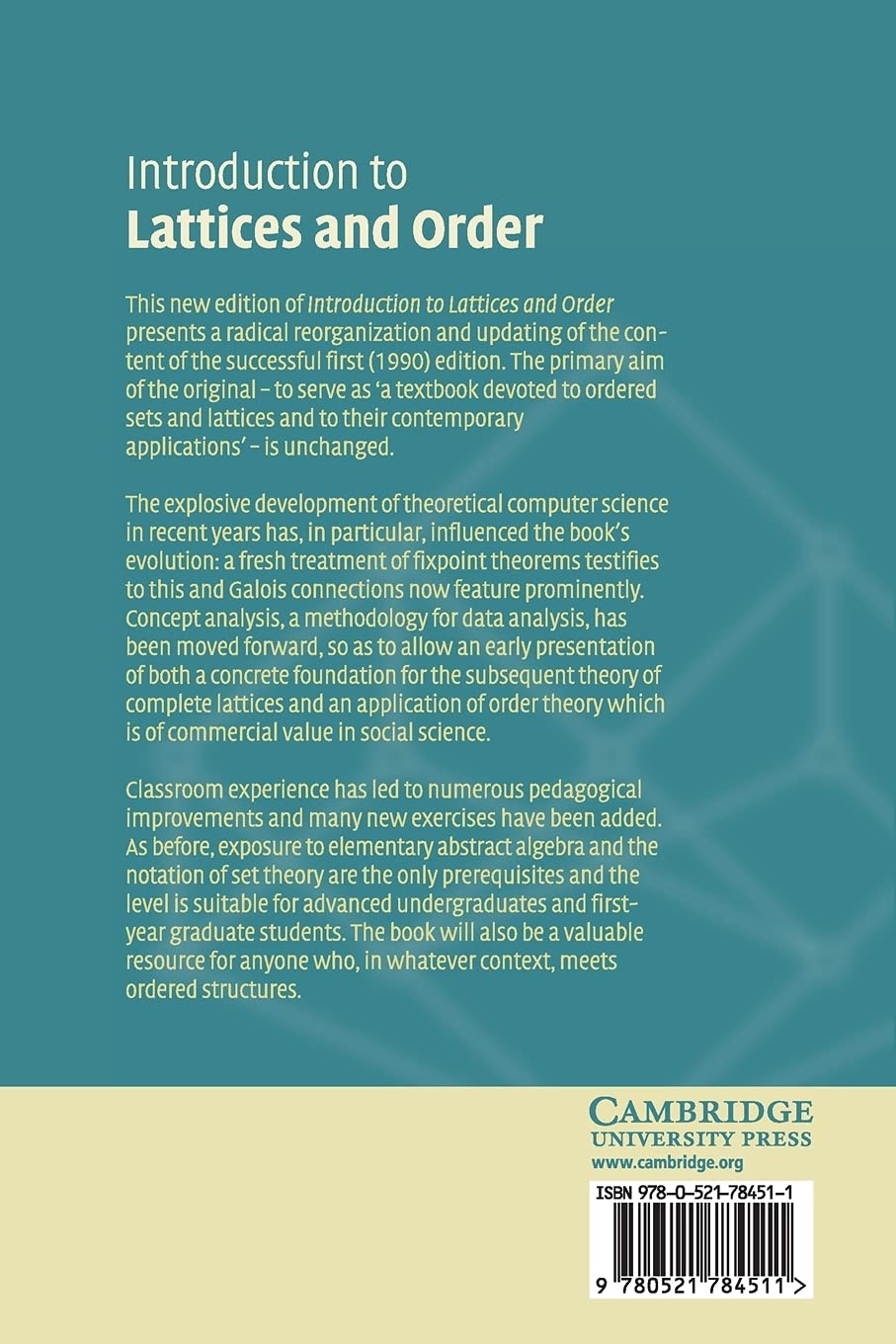Introduction to Lattices and Order