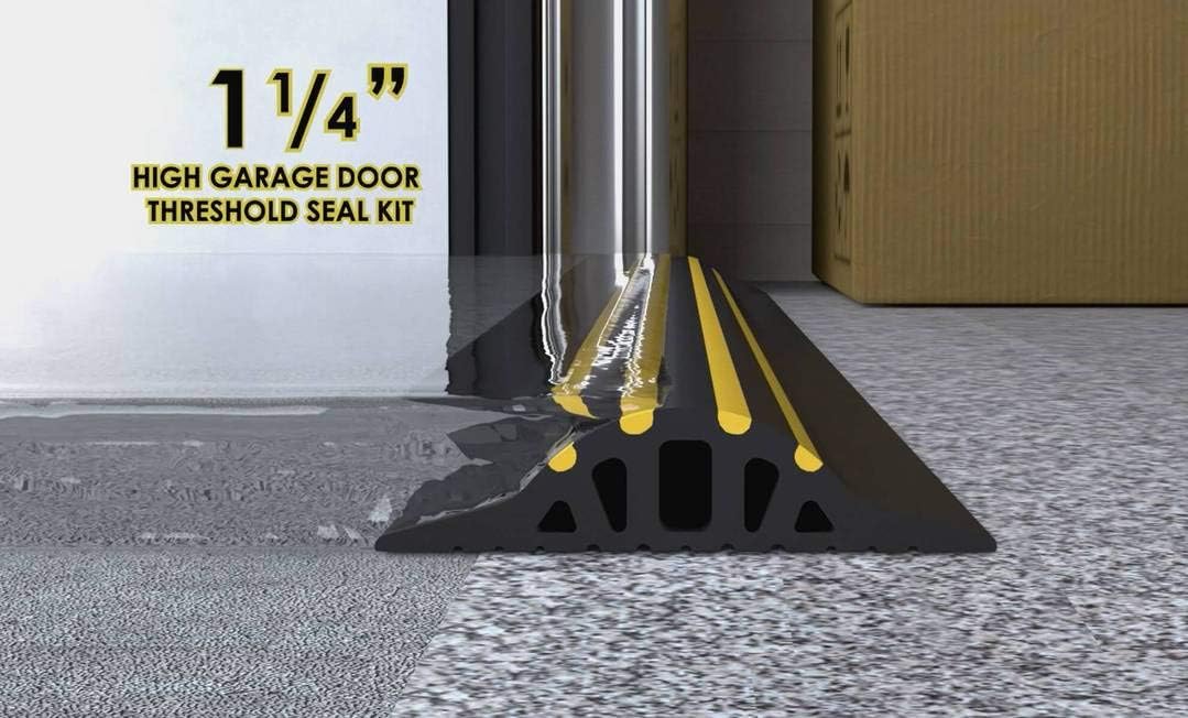 Exclusive Discount 90% Price Garadry 1 ¼ High Garage Door Threshold Seal Kit (8'3) | Black/Yellow, Vinyl | Complete Kit, Includes Adhesive Best Quality 🔥 Garadry 1 ¼ High Garage Door Threshold Seal Kit (8'3) | Black/Yellow, Vinyl | Complete Kit, Includes Adhesive