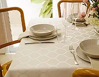 Toalha de Mesa Quadrada 4 Lugares Impermeável 1,00x1,00m Lanchonete Restaurante Bar (Marrocos Pérola)
