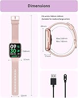 Vista 7 de Tensky Reloj inteligente para mujer, Android y iPhone, Alexa integrado, pantalla táctil de 1.8 pulgadas, rastreador de actividad física