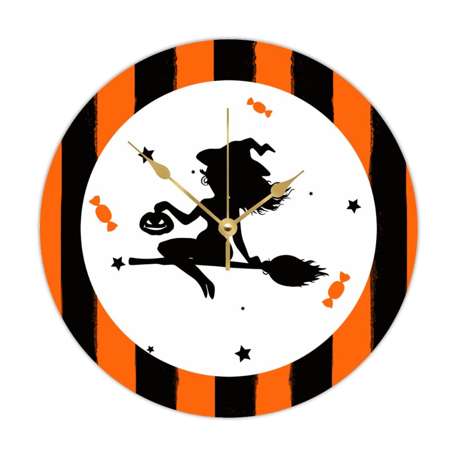 Horloge citrouille d'Halloween en bois pour décorer votre cuisine avec un style rétro
