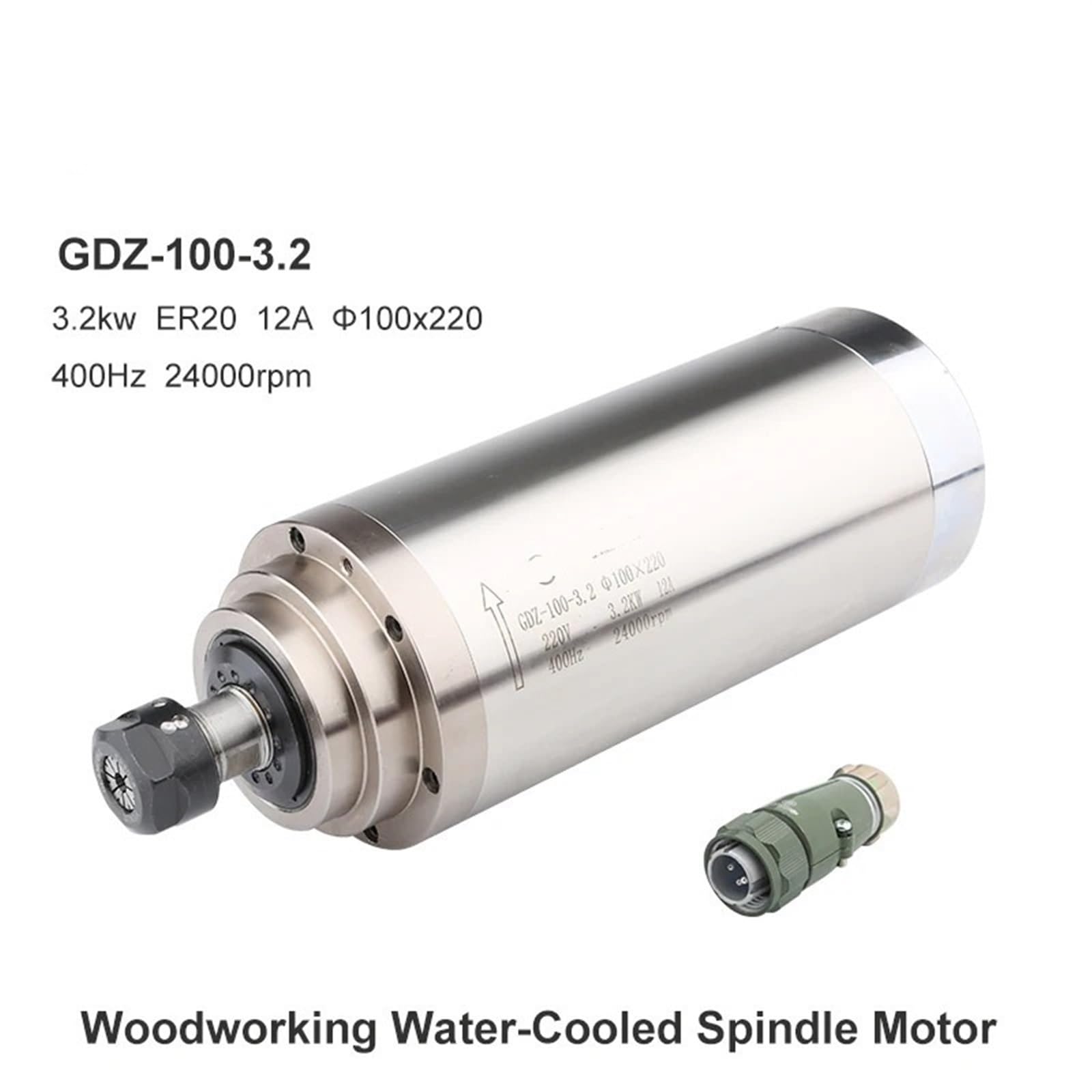 スピンドルモーター水冷丸型1.5KW 220V、3.2KW 380V、3.7KW 220V105(3.2KW