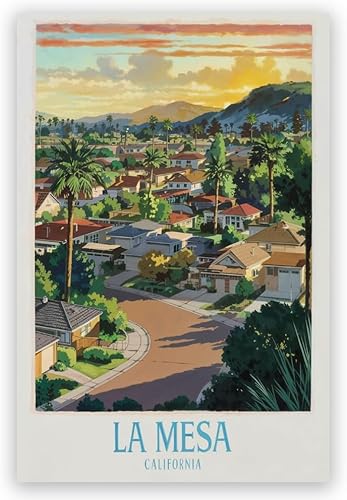 San Diego Wall Art La Mesa California vintage travel posters nature city landsca