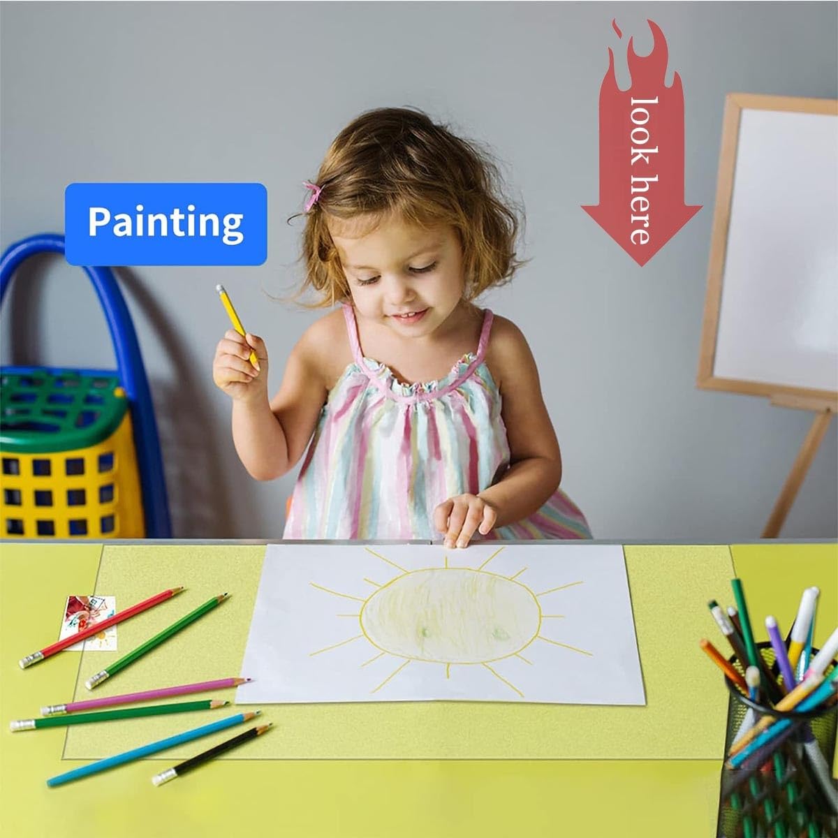 Sous-main En Pvc Film De Protection De Table De Résistante À I'huile Transparent Tapis De Protection Pour Enfants, Adultes, Étudiants(80x150cm)