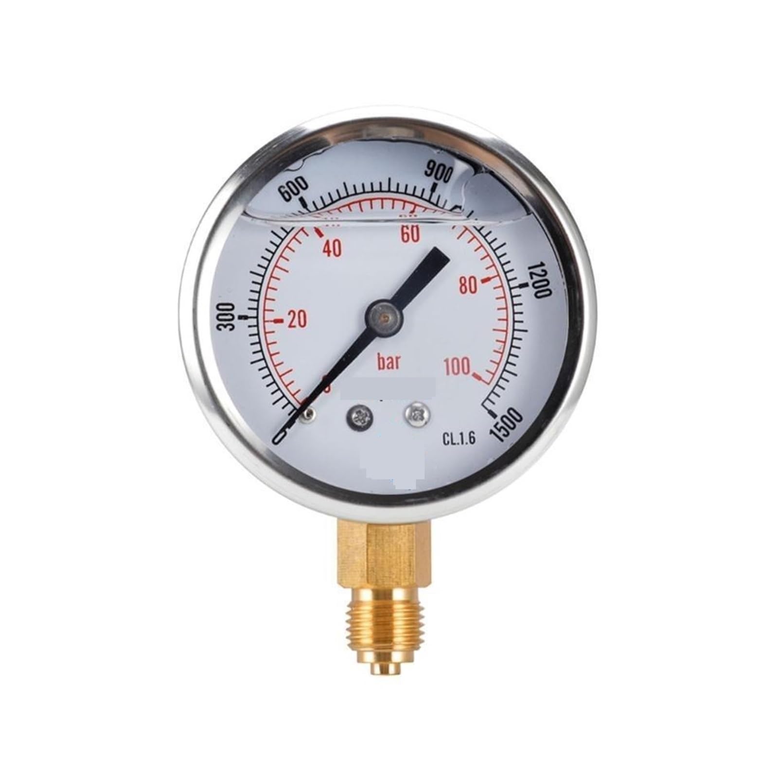 Ciśnieniomierz, Wskaźnik gazu, wody, powietrza, oleju ze stali nierdzewnej 0-100 barów 0-1500 PSI 1/4'' BSP na