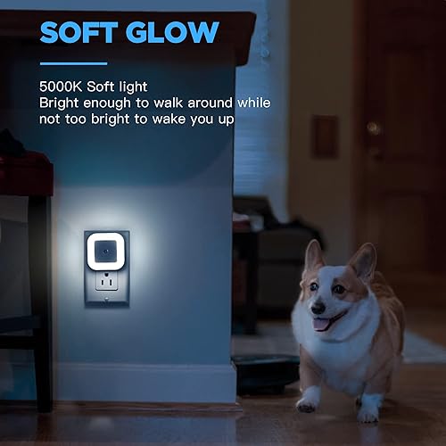 Miniatura 3 de Luz nocturna LED regulable, sincroniza la luz nocturna enchufable con sensor de descanso a amanecer para dormitorio, habitación de los niños, baño,