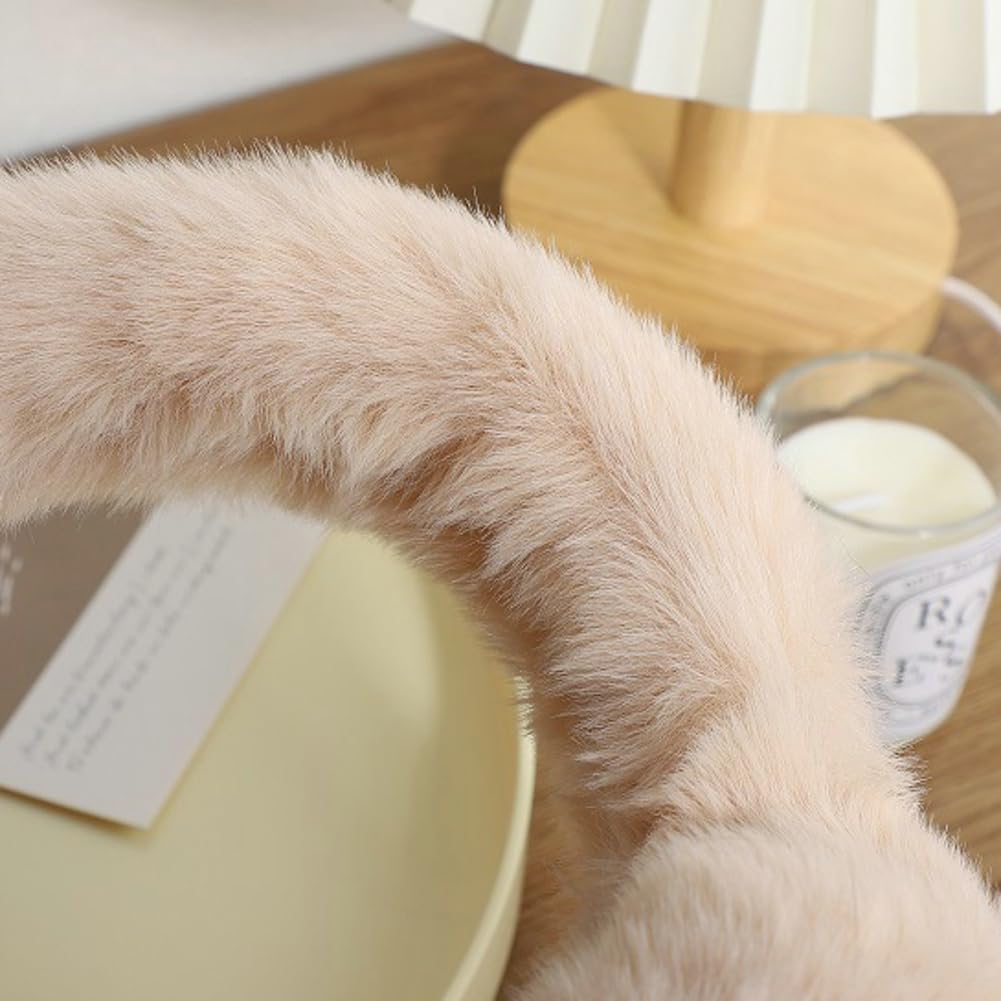Fuzzy Earmuffs for Women Foldable Trendy Star Pattern Ear Covers Plush Headband Outdoor Windproof Cute Ear Warmers - Image 3