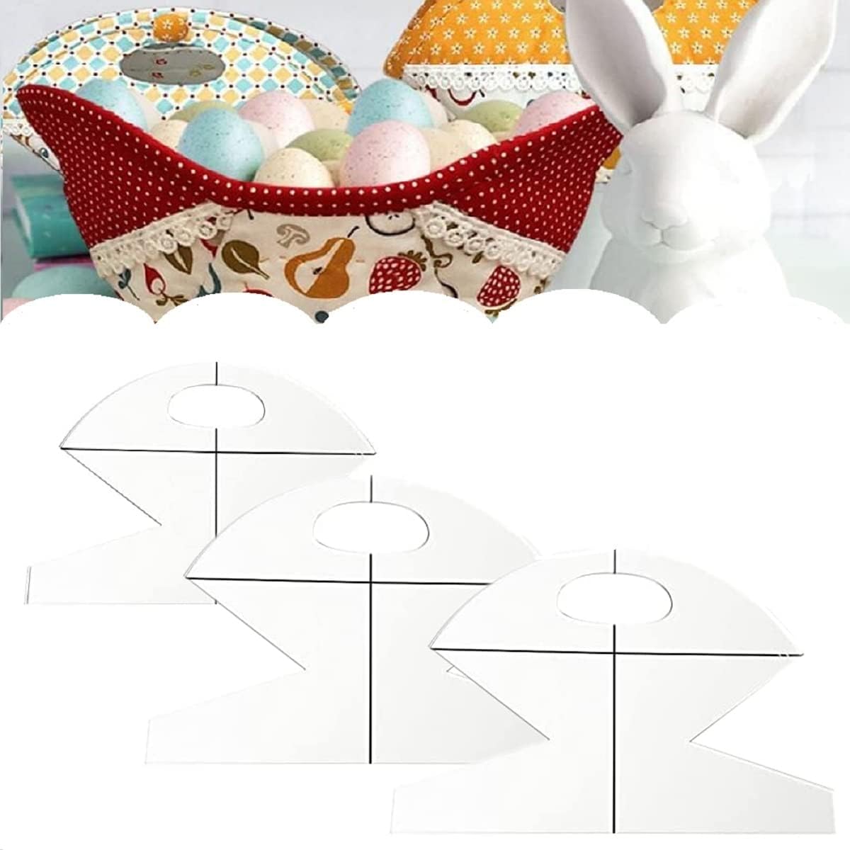 Cookie Basket Bag Template for Sewing 3 Size, 5/10/15inch