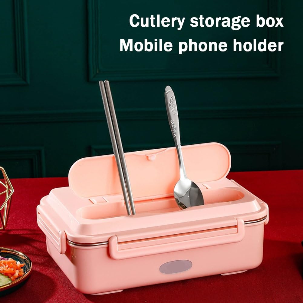 Stal nierdzewna Samochodowy Elektryczny Lunch Box Bez Wody, Przenośny Podgrzewacz Żywności, Lunch Box Podgrzewany Lunch Box Podłączany, Nadaje Się Do Samochodu, Na Zewnątrz I Do Bi