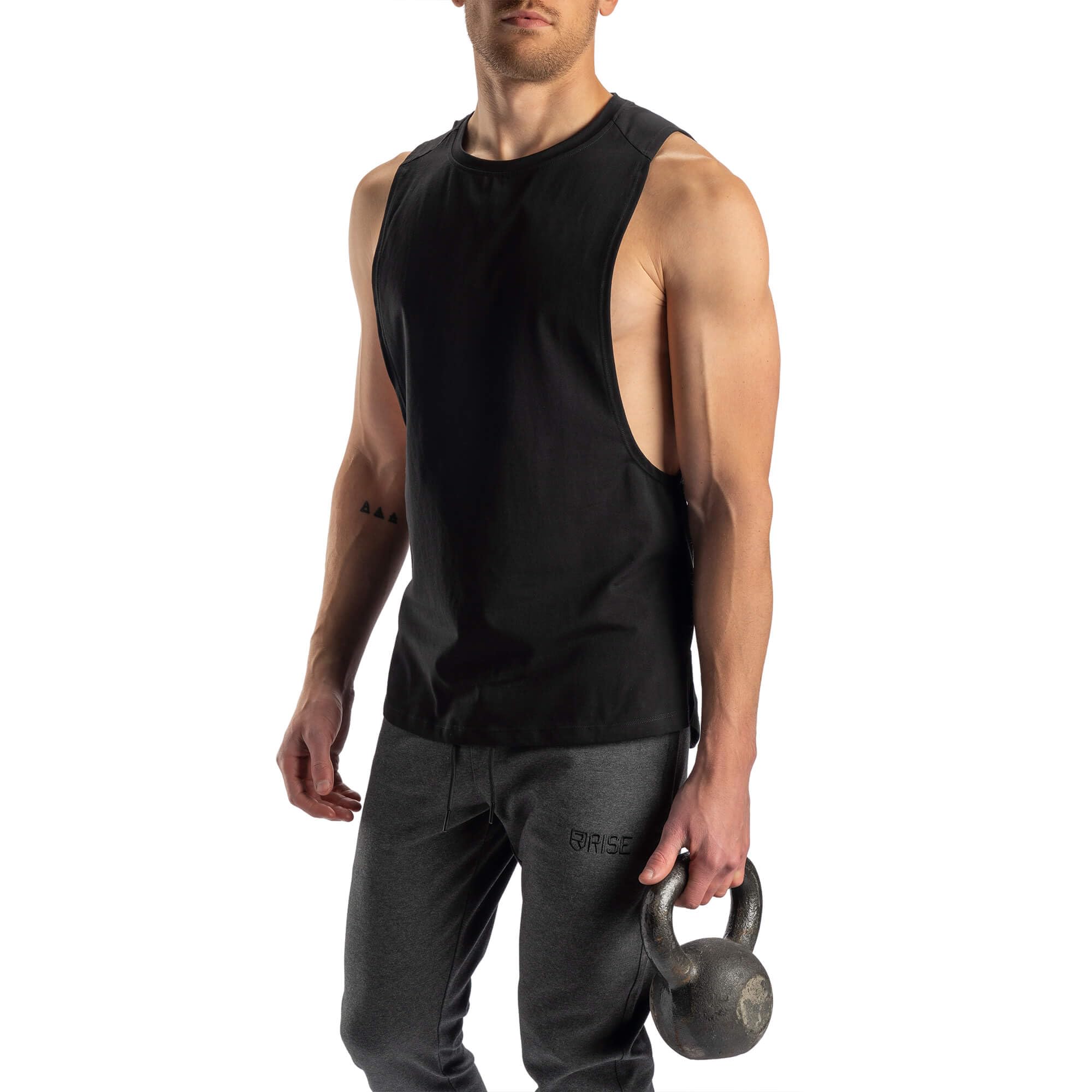 HOT BUTTON Get Ripped Men's Muscle Gym Workout Stringer Tank Tops - Perfect for Bodybuilding and Fitness - Comfortable and Stylish T-Shirts