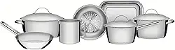Jogo de Panelas com Fundo Triplo 7 Peça Tramontina Inox