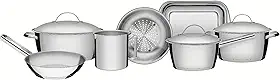 Jogo de Panelas com Fundo Triplo 7 Peça Tramontina Inox