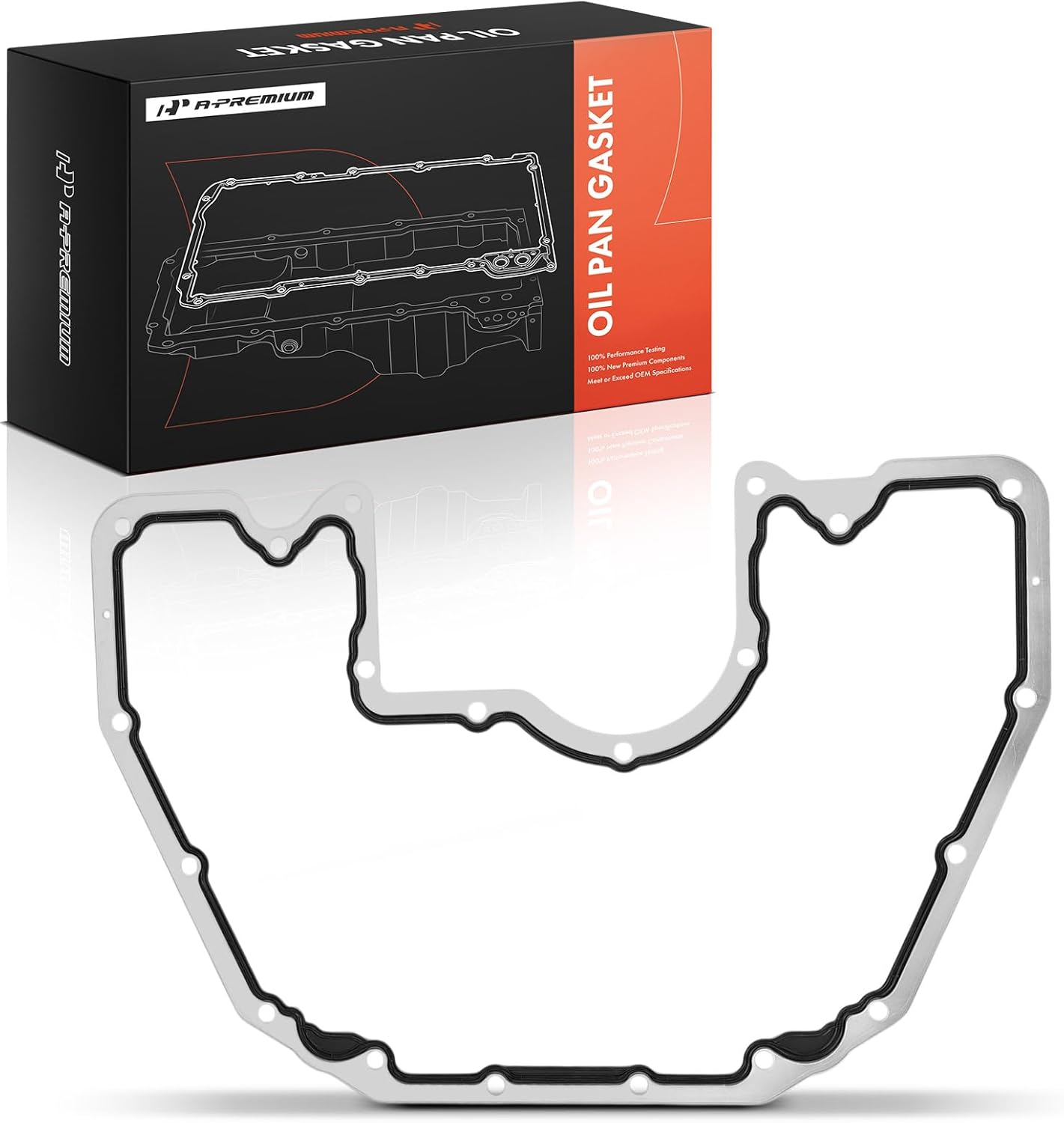 A-Premium 4.4L 4.8L 6.0L Engine Oil Pan Gasket Set, Compatible with BMW 550i 2006-2010, 545i 2004-2005, 750i 2006-2008, 745i, 760i, Alpina B7, 750Li, 760Li, 745Li, 650i, 645Ci & Morgan Aero 8