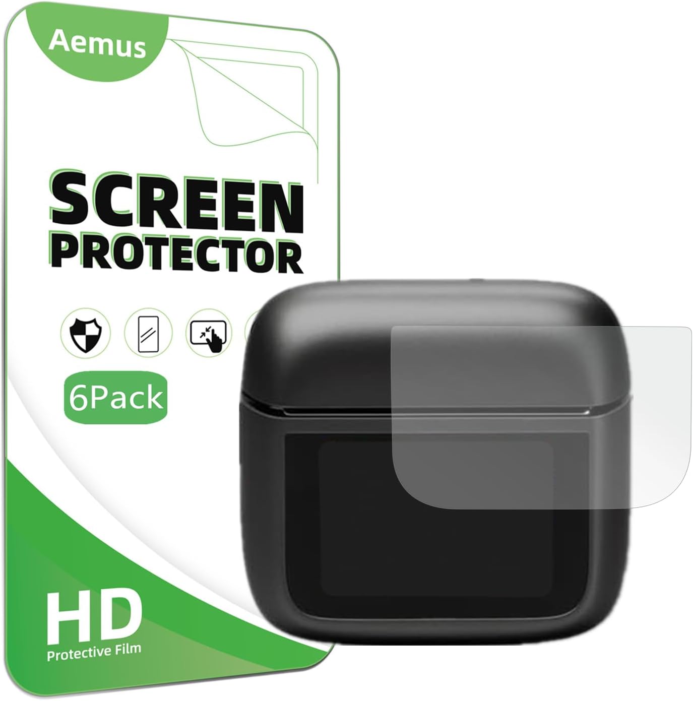 Screen Protector Compatible for JBL Tour Pro 3 (6 Pack) HD PET Film For Earbuds Smart charging case screen Display