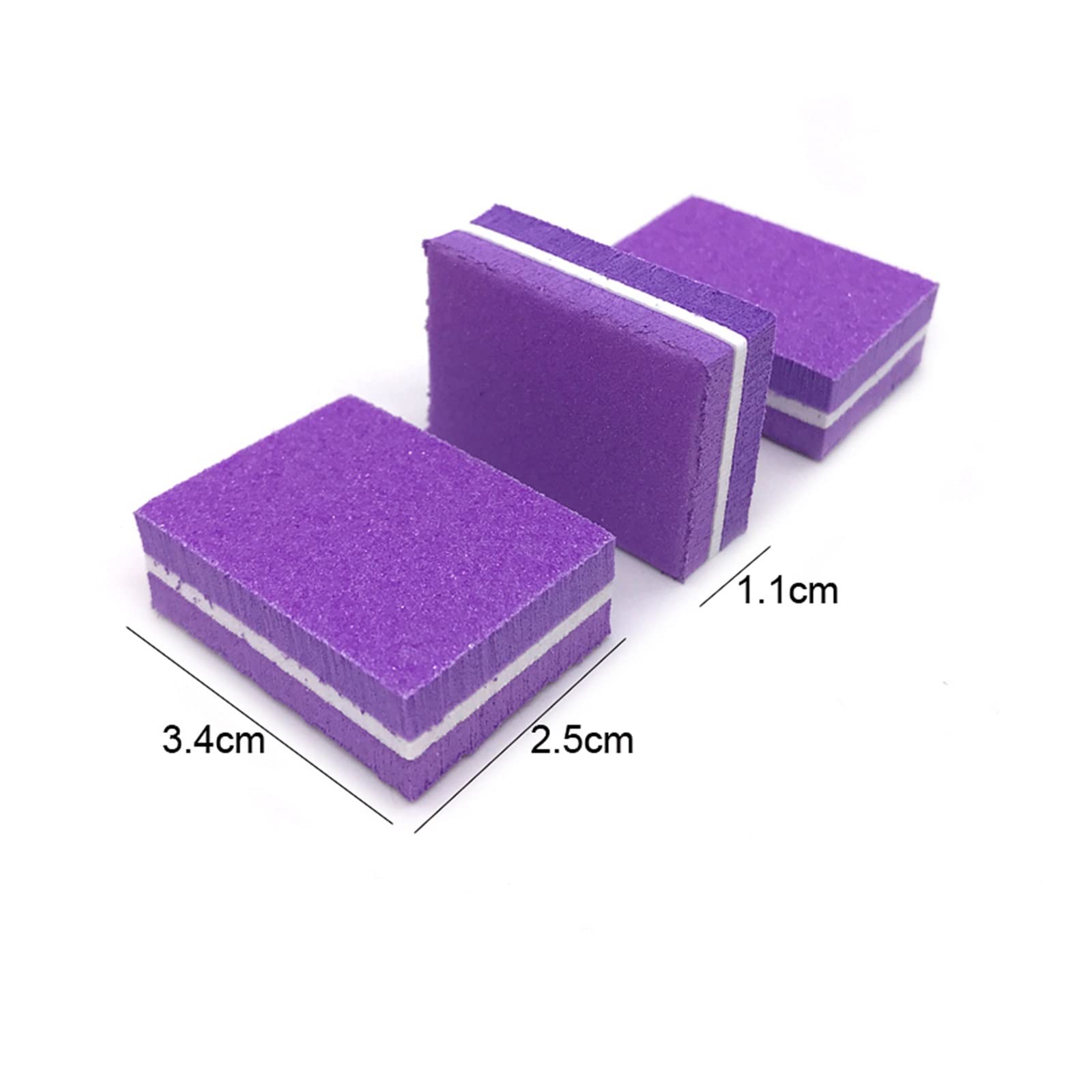 le unghie lucidano il blocco di buffer, Lima for unghie abrasiva Blocco Buffer Multicolore 3,5x2,5x1,1cm 100 pezzi(Grijs)