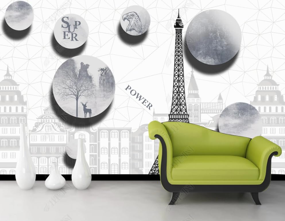 Poster géant mural relief 3D intissé lavable pour grand salon