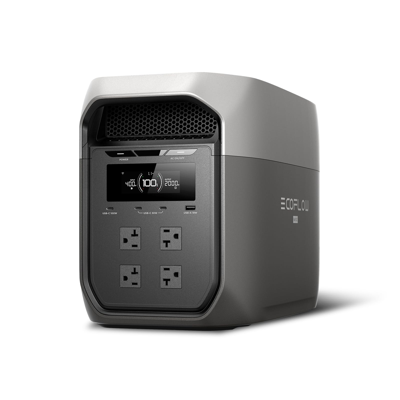 EcoFlow ポータブル電源 DELTA 3 Max Plus 2048Wh EF ECOFLOW Portable Power Station DELTA 3 Max, 2048Wh LiFePO4