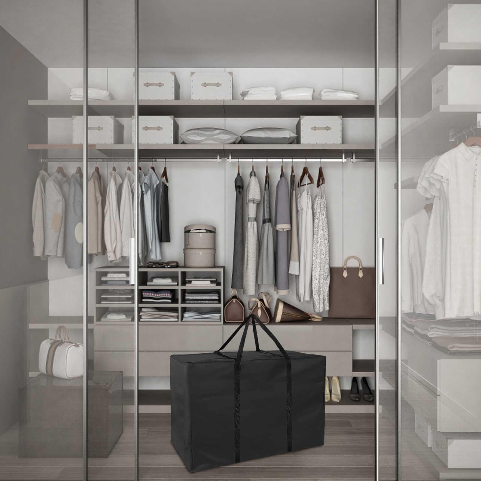 Sac de rangement pour vêtements – Conteneur pliable étanche, organisateur de meubles anti-poussière | Housse de protection robuste, conception de grande capacité, fourre-tout Durable à fermeture éclai