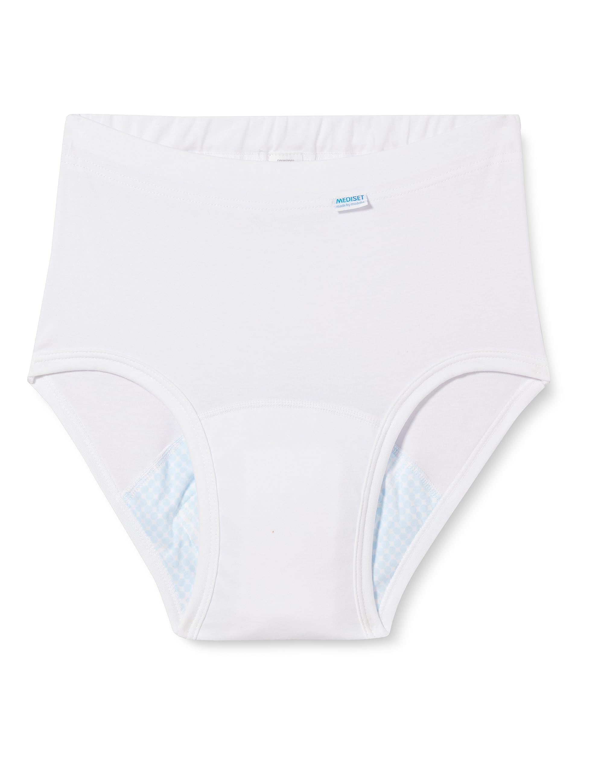 MEDISET made by modellia Inkontinez-Slip für Damen bei leichter - mittlerer Inkontinenz mit eingearbeiteter Saugeinlage ca. 250ml und spezial Beschichtung, Gr. 42/44, weiss