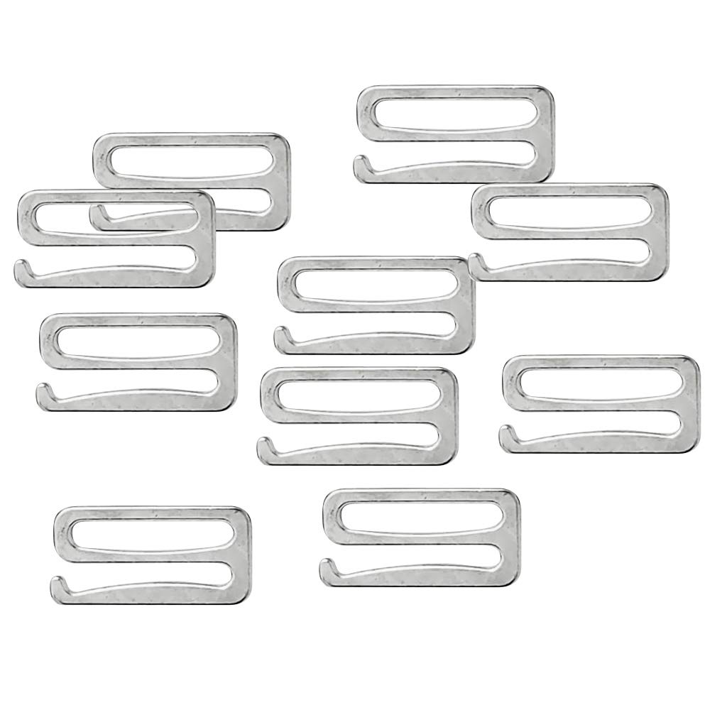 Sharplace10pcs Bra Lingerie Hook Buckle Bra Closure Hook Clips 25mm