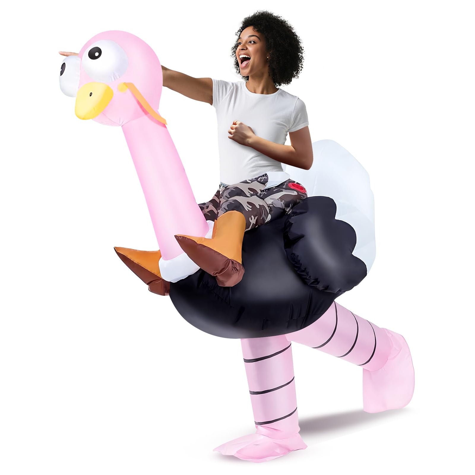MIAOKE Inflatable Costume, Halloween Costumes Adult Inflatable for Men Women Blow up Funny Fancy Dress (Ostrich)