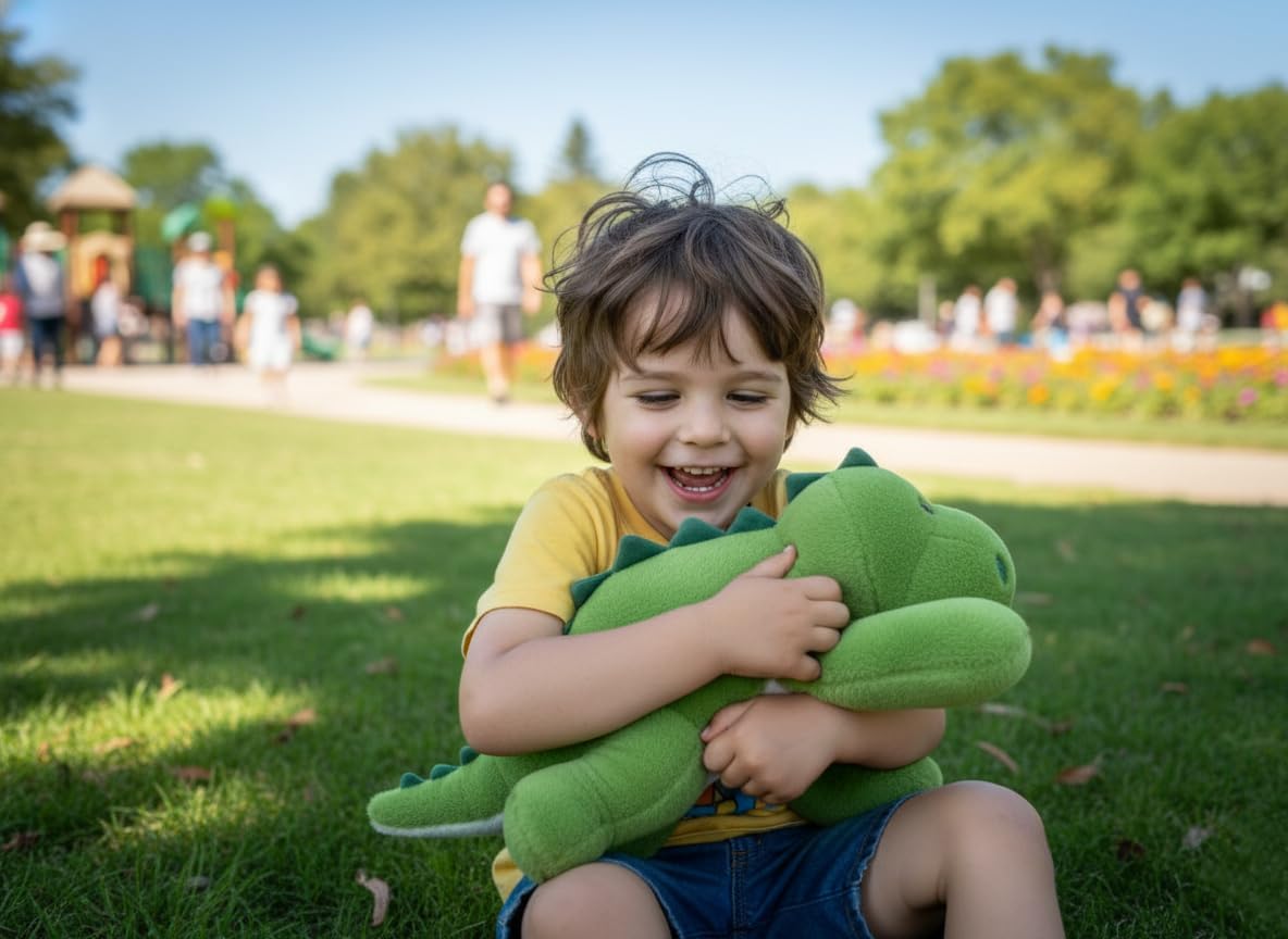 FoxVilla Weighted Stuffed Animals, Large Weighted Plush Stuffed Animals for Adults, Cute Soft Weighted Plush Throw Animal Pillow Toy, Birthday Gifts for Adults Kids (Dinosaur, Large)