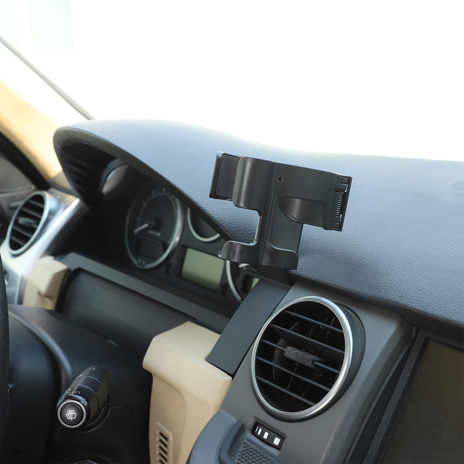 Durable Dashboard Mobile Phone Holder Cup Holder Stand for Discovery 3 LR3 L319 2004 to 2009 Carbon Steel ABS Material No Mark Installation
