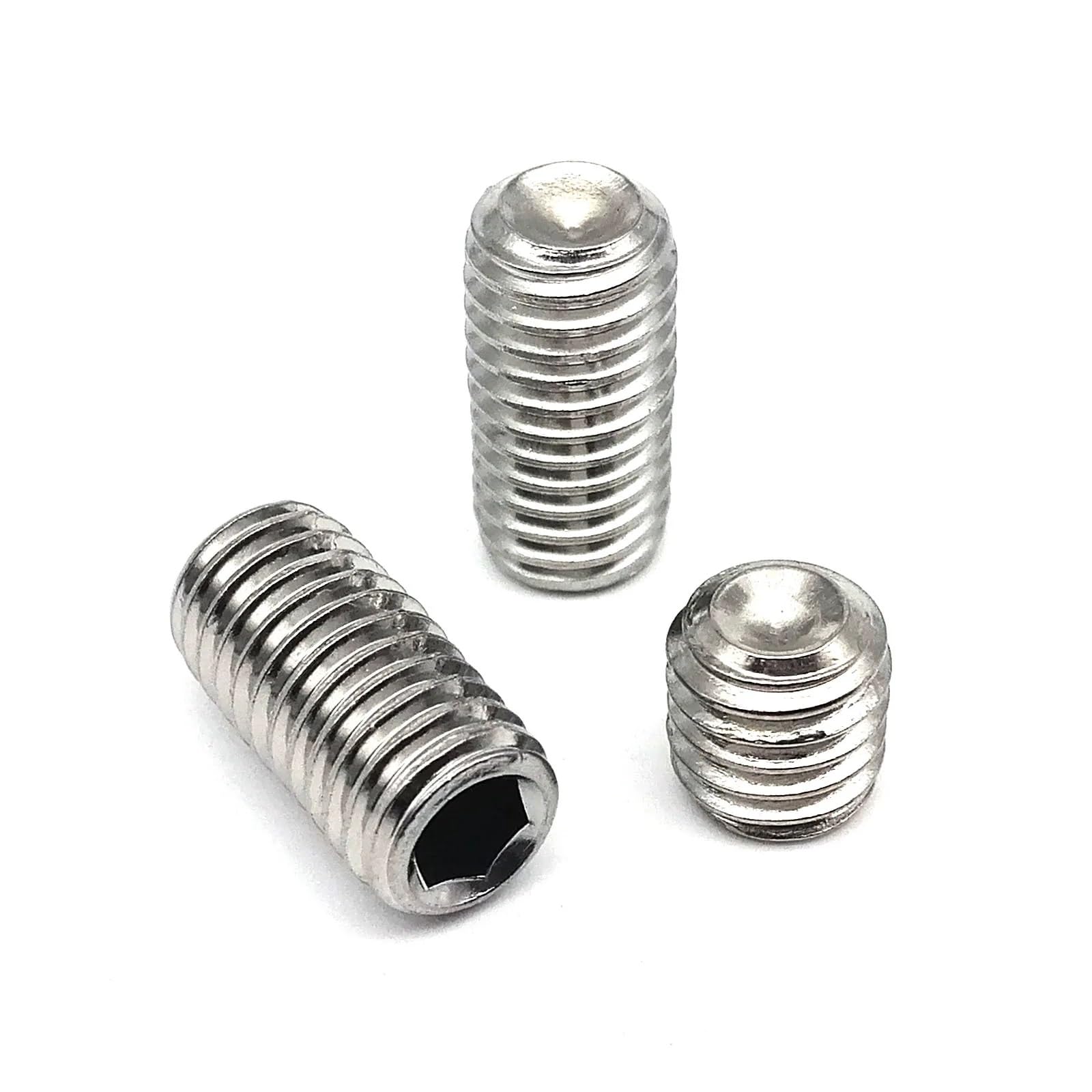 DIN916 304 Stainless Steel Black Hex Hexagon Socket Allen Cup Point Grub Bolt Set Screw Kit Box(Stainless 1500pcs)