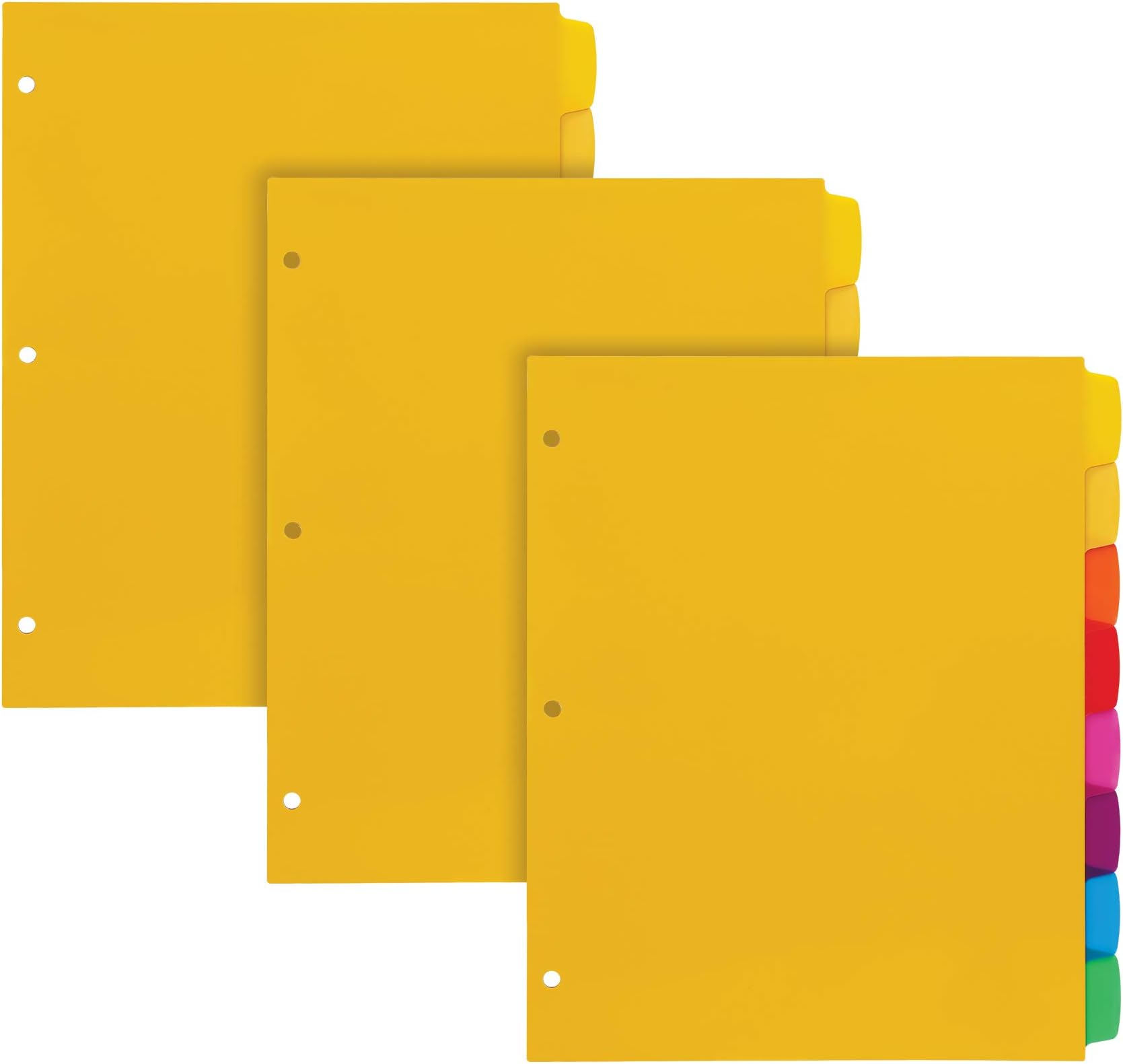 Oxford Write ’n Erase Plastic Binder Dividers, 8 Tab