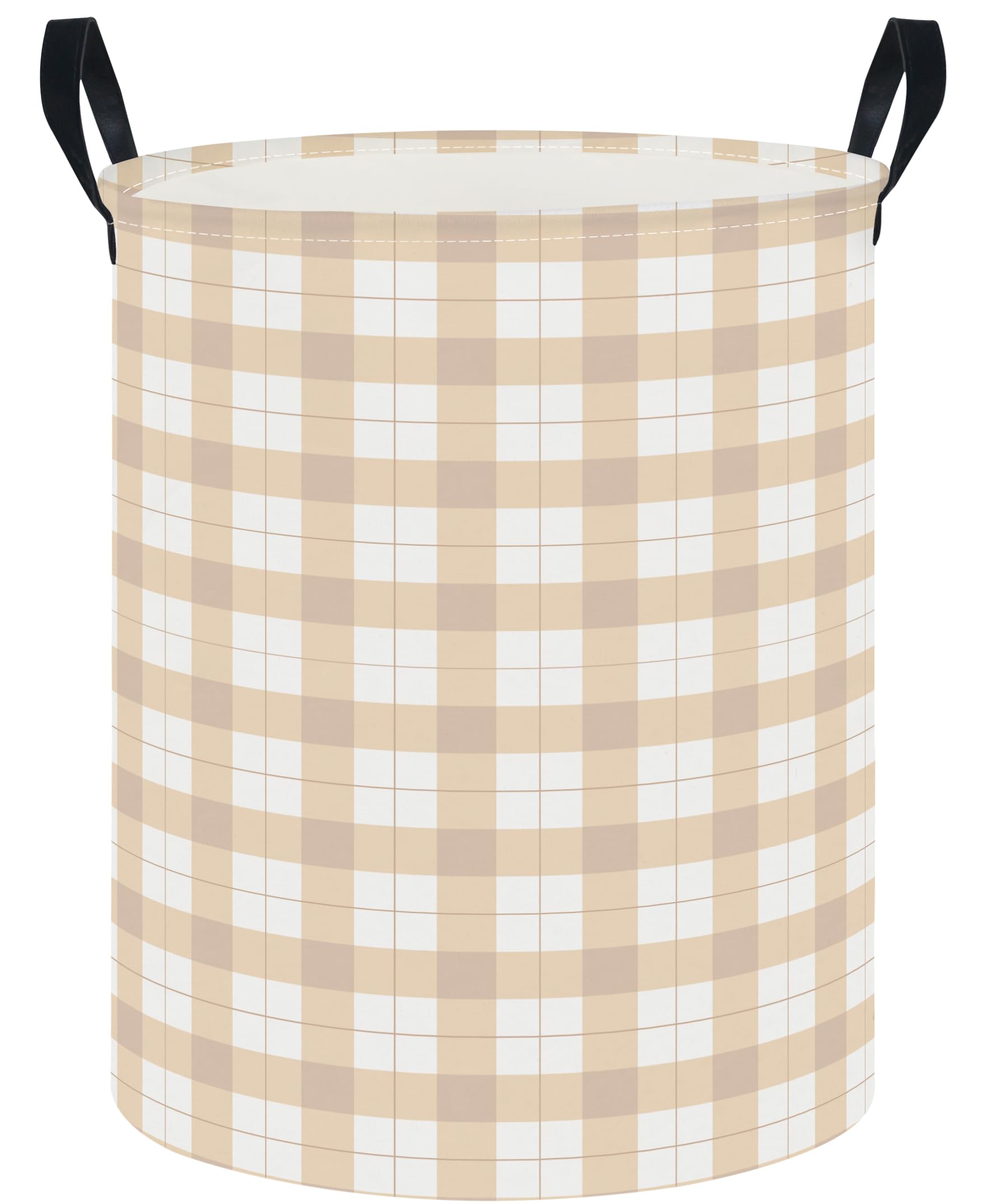 CLOCOR Large Laundry Basket,Waterproof Fabric Storage Container,Room Decor,Gift Basket（Yellow Grid