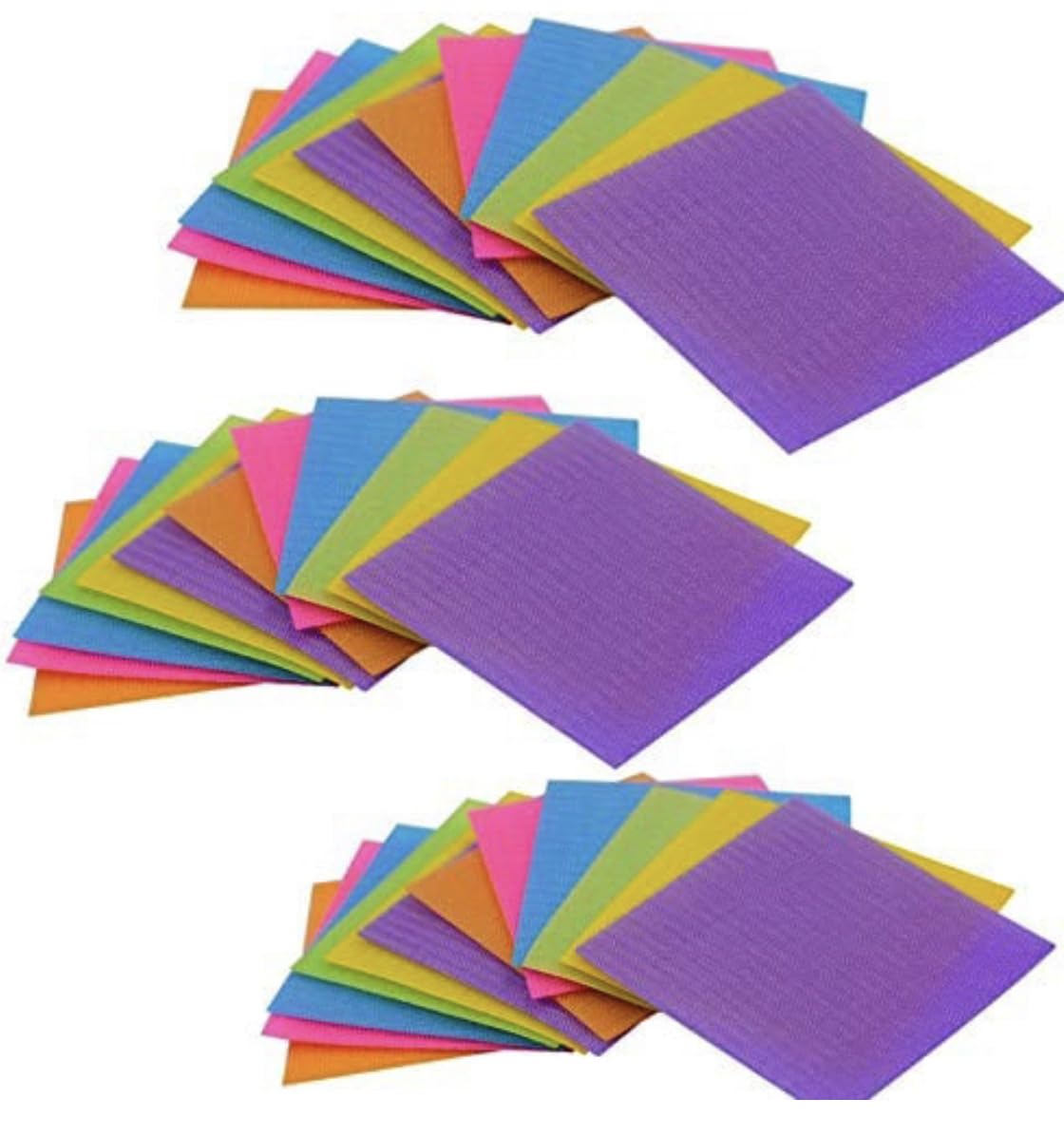 Carpet Spot Square Markers For Classroom 36pcs 10x10cm, Multicolor
