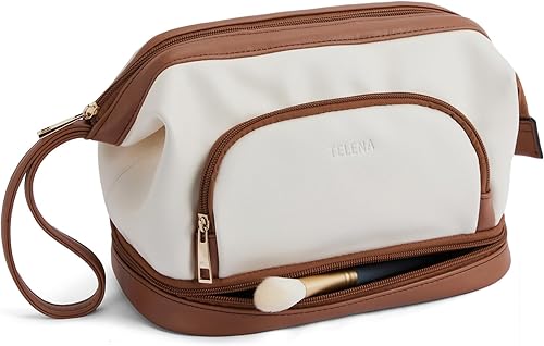 Telena Neceser de viaje, bolsas de cosméticos de maquillaje para mujeres, bolsa de maquillaje de gran capacidad