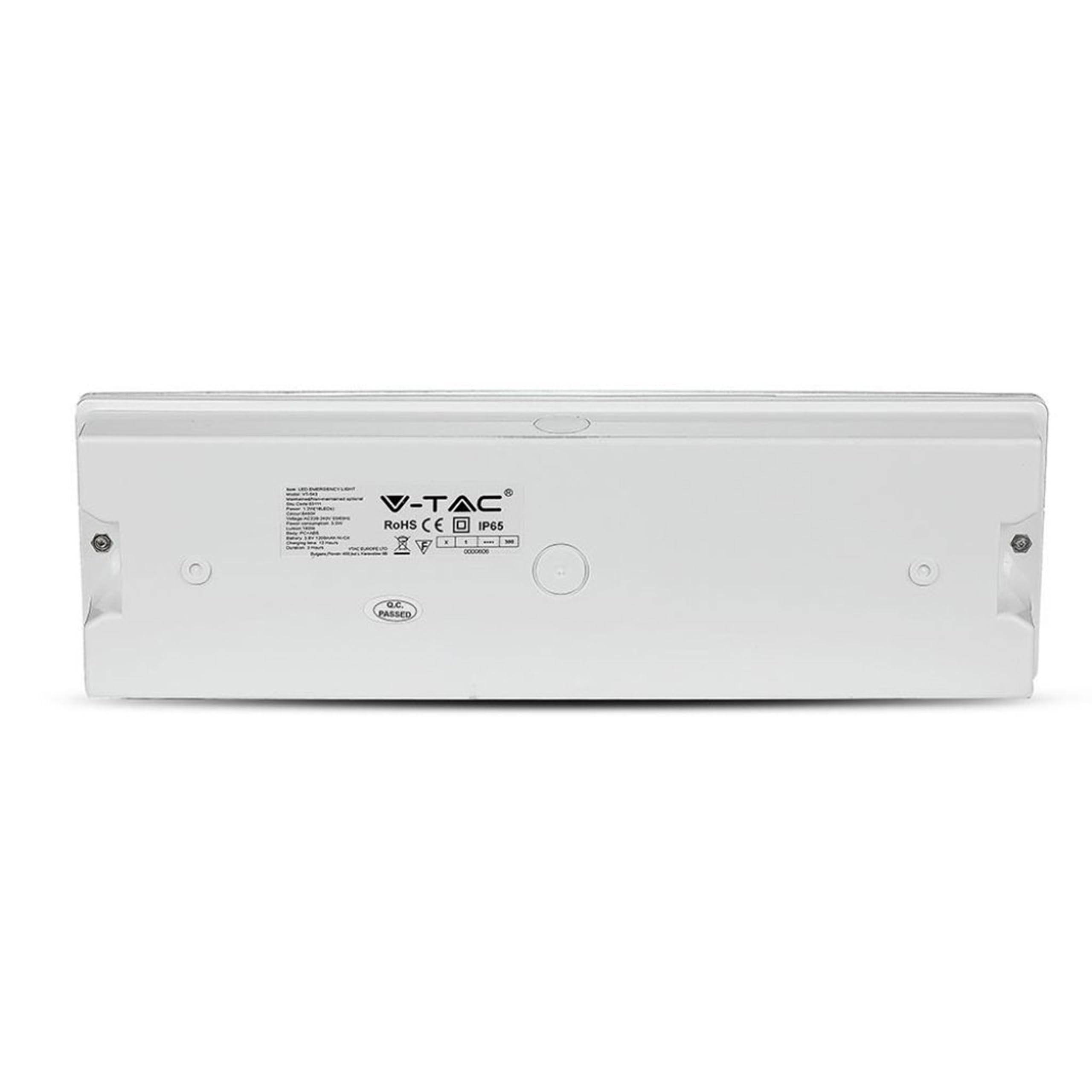 V-TAC Lampe de Secours LED 4 en 1 pour Plafond et Mur - Visible à 30 Mètres - Bouton d'Autotest - Éclairage de Sortie de Secours et Issue de Secours - Exit - 4 Signalisations Incluses - Lumière 6000K