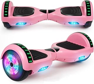 LIEAGLE 6.5 Inch Hoverboard Self Balancing Scooter with Bluetooth Speaker LED Lights for Kids Adults 6.2 MPH