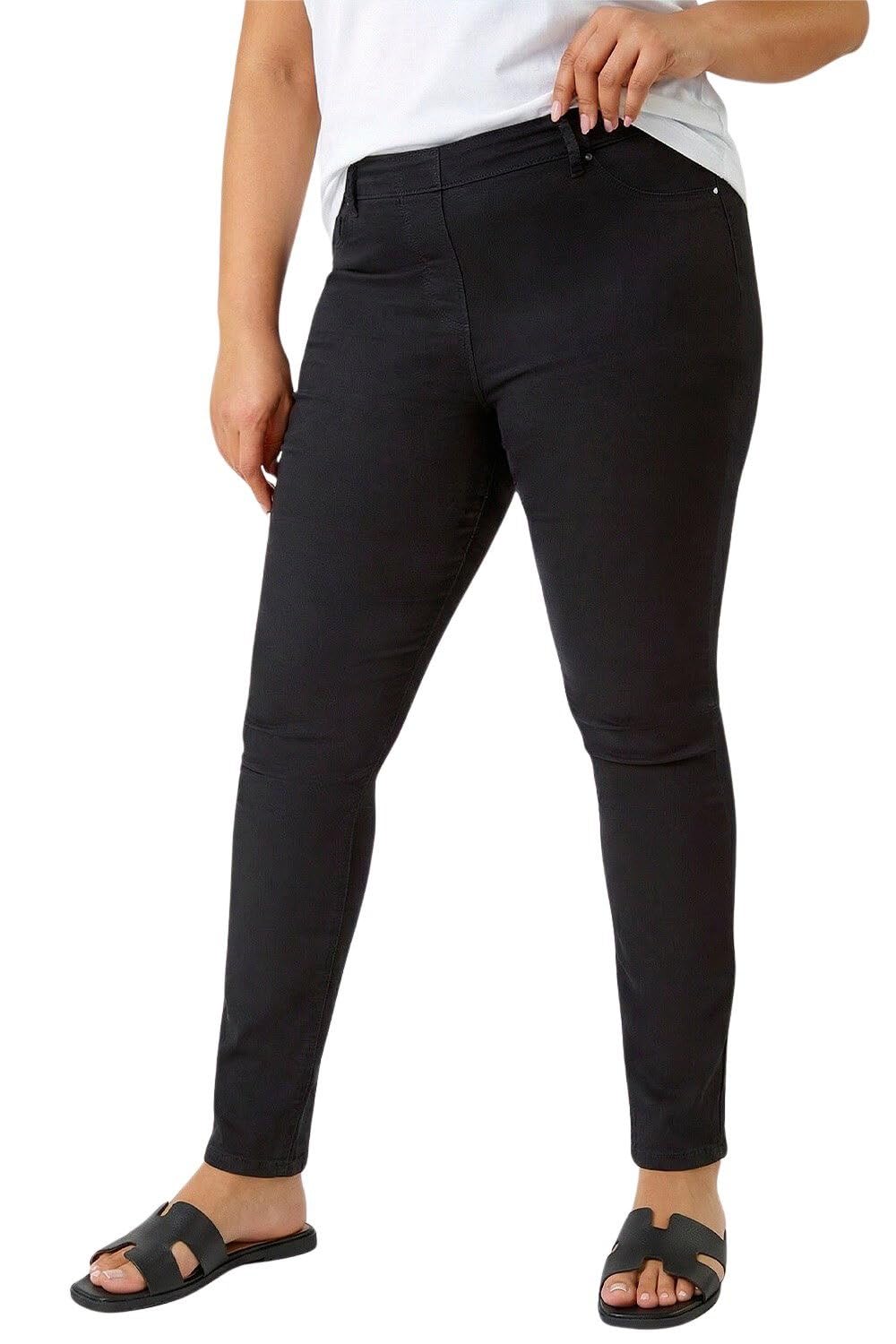 Roman Curve Women's Black Stretch Denim Jegging