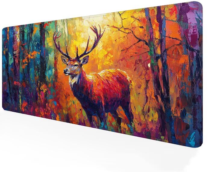 Mouse pad gamer 1200x600mm antidérapant tapis de souris de jeu PC grand format motif animal