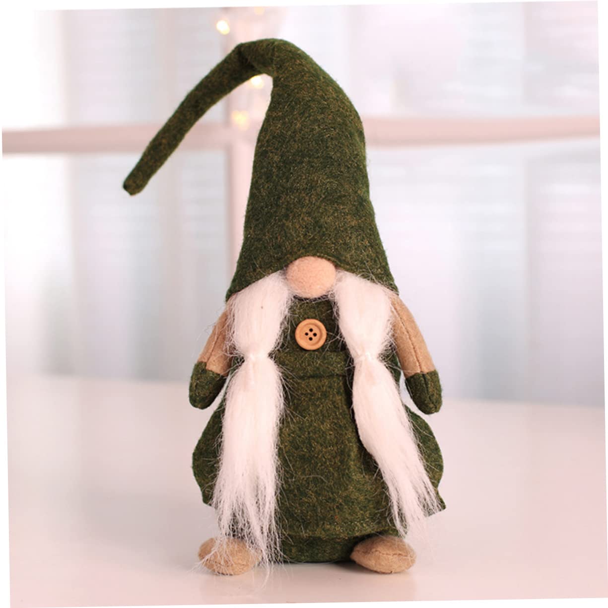 Abaodam 2stücke Weihnachtlicher GNOME Tomte Nisse Plüschfigur Skandinavische Dekoration Für Tisch Und Fenster Für Weihnachtsfeiern Und Festliche Anlässe Grün