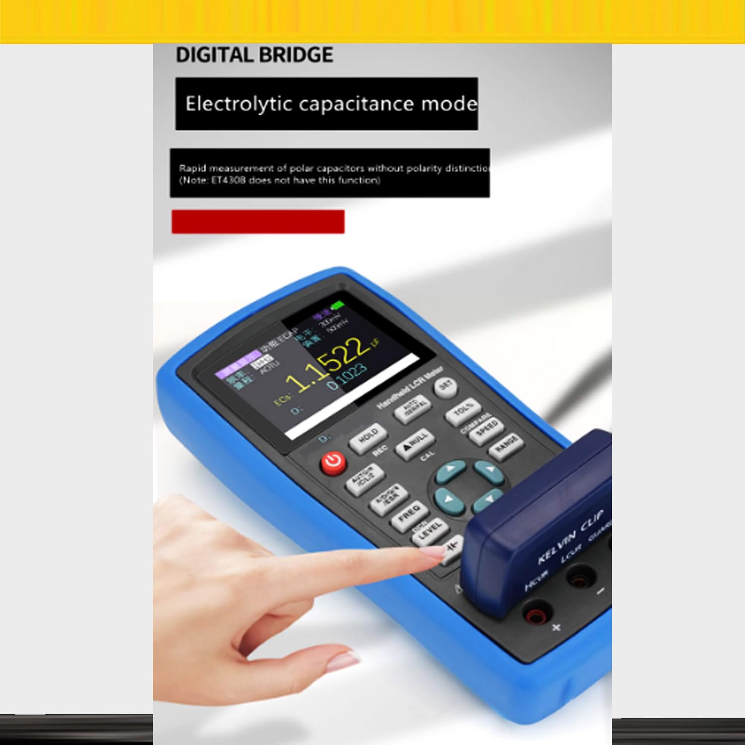 LCR Meter LCR Bridge LCR Analyzer Inductance Resistance Capacitance Tester with DCR Mode USB Interface Frequency 100Hz 120Hz 1KHz 10KHz 40kHz 100KHz Basic Accuracy 0.2%