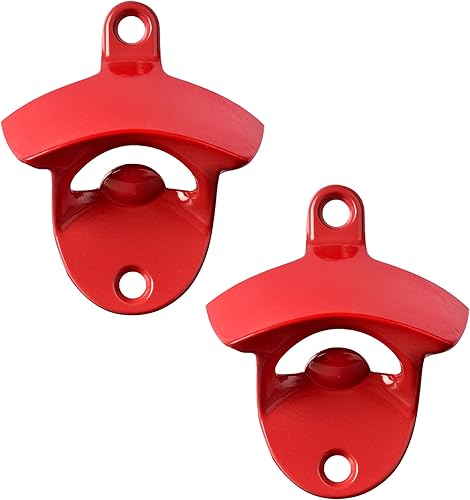 Miniatura 7 de Abrebotellas montado en la pared, bronce antiguo, abridor de tapa de cerveza montable, acero inoxidable (paquete de 1) Bronce antiguo,Negro -,Cobre