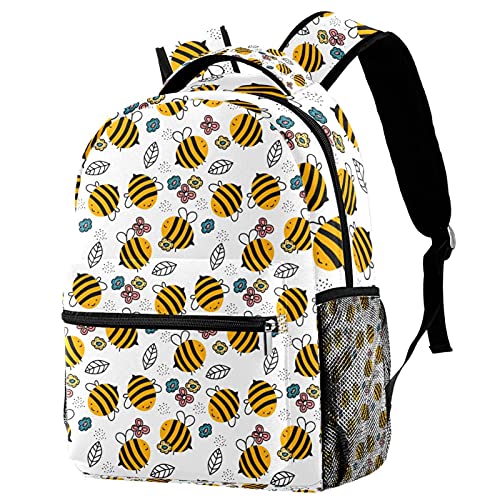 Sac à dos abeille pour livres scolaires des filles et garçons