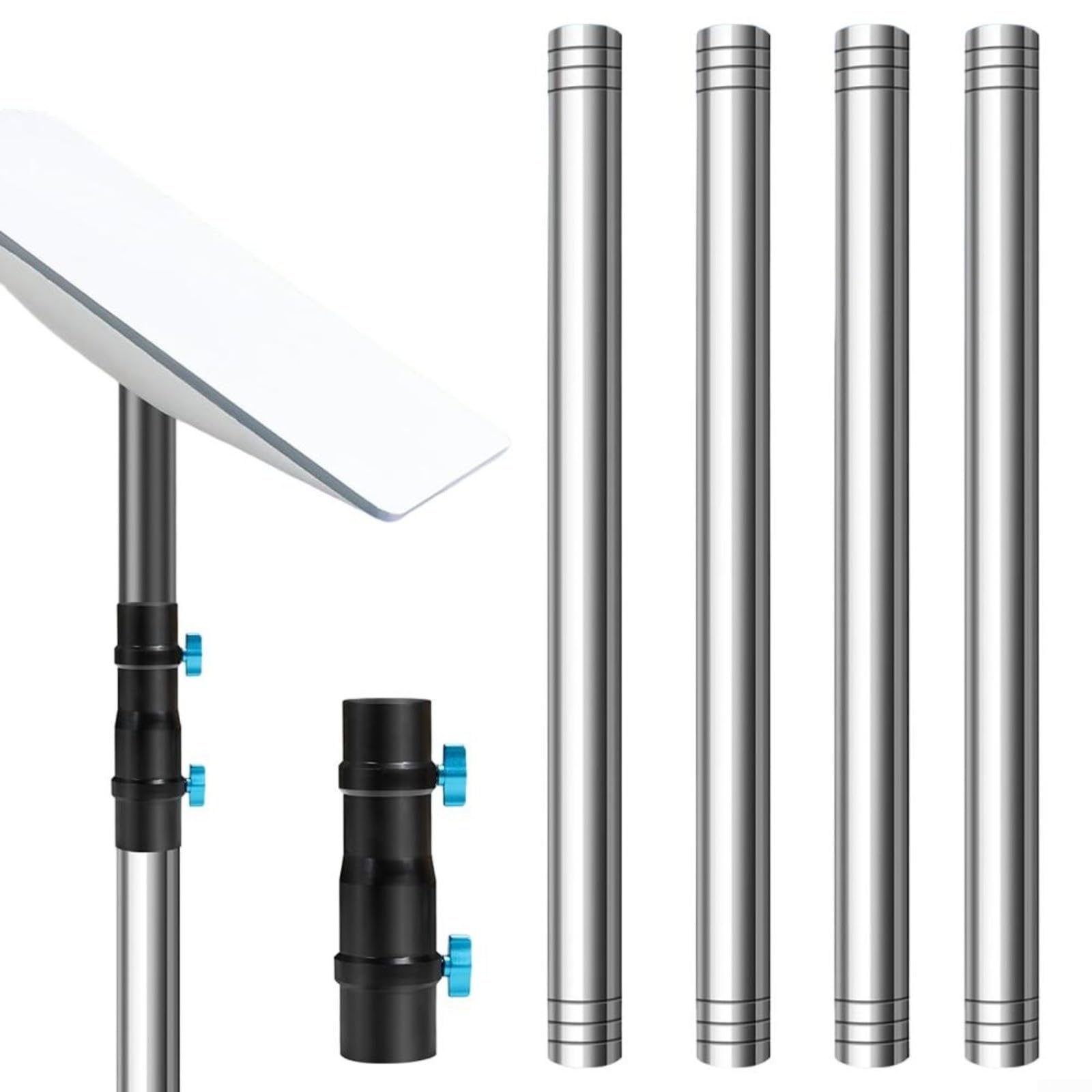ZYNCUE Support pour poteau Starlink, support de poteau en acier inoxydable pour kit Internet Starlink, à installer sur un mur extérieur près du haut du pignon (A)