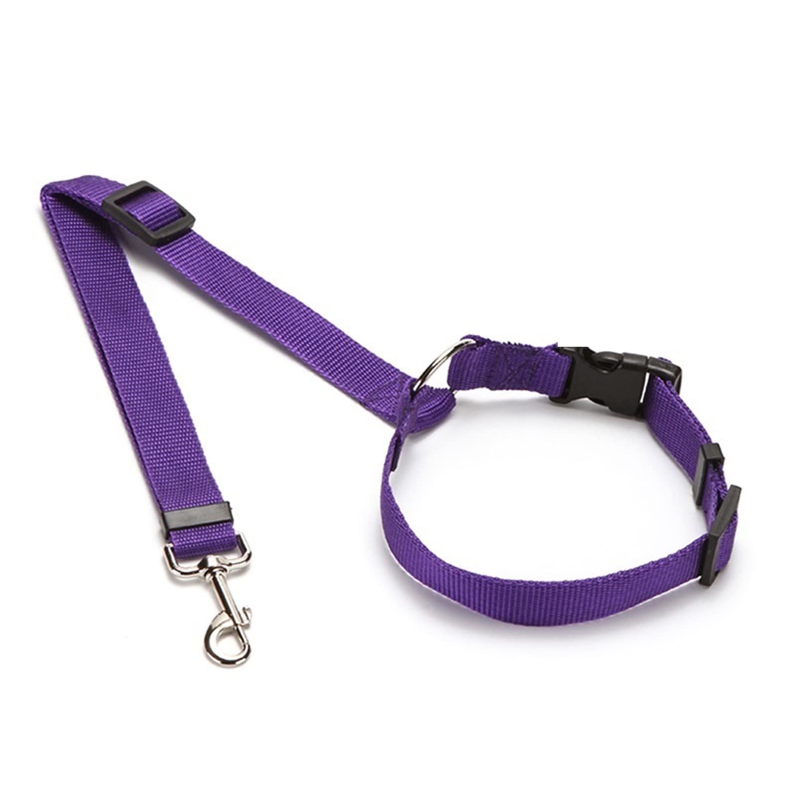 XIANGFAGS Correa Perro Cinturón de seguridad de coche for perro, dos en uno, Color sólido, cinturón de seguridad de coche for mascotas, cinturón de seguridad ajustable de nailon, correa duradera for p